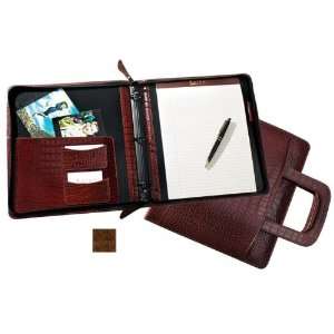   10in. Zipper PortfoLio Binder with Insert   Cognac