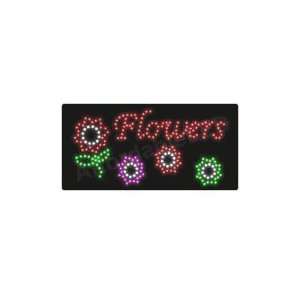  Led Flowers Sign   11 4/5 High X 23 3/5 Wide: Office 