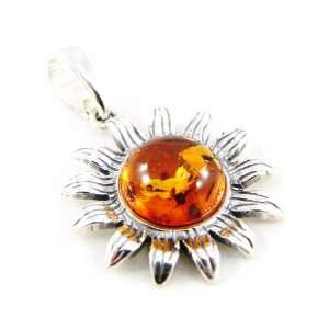  Pendant silver Fleur amber.: Jewelry