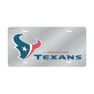  Houston Texans Laser Cut Silver License Plate: Sports 