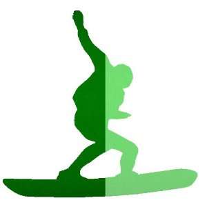  Skydiving SkyBoarding Decal Sticker   Reflective Green 
