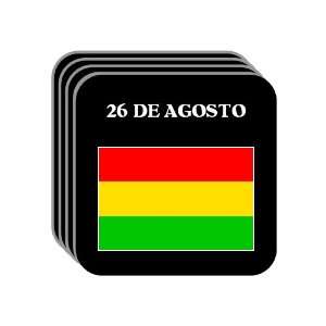  Bolivia   26 DE AGOSTO Set of 4 Mini Mousepad Coasters 