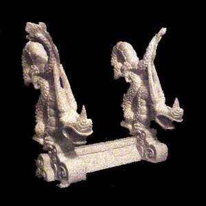  DOUBLE IVORY DRAGON SWORD STAND 