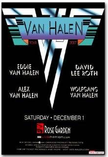  Van Halen Concert Poster .. 2007 Reunion Tour with David 