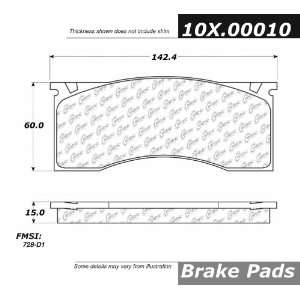  Centric Parts, 102.00010, CTek Brake Pads Automotive