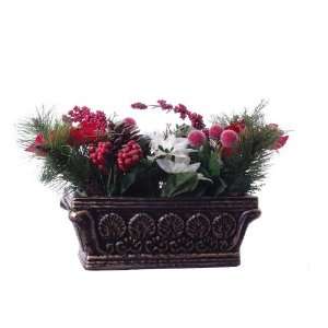  Holiday Style Christmas Red & White Artificial Floral 