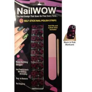   Pink Starburst Design Nail WOW Instant Nail Design Kit SB 0839: Beauty