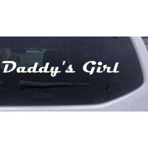 White 54in X 8.1in    Daddys Girl Girlie Car Window Wall Laptop Decal 