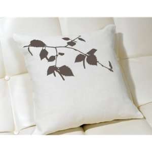  Handmade Birch Accent Pillow   Chocolate