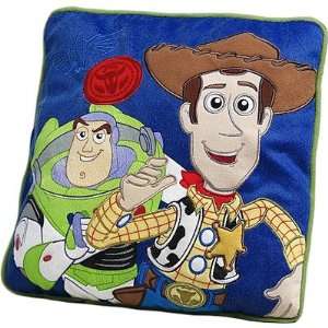   Toy Story Heroes in Training Pillow   Blue (14 x 14)