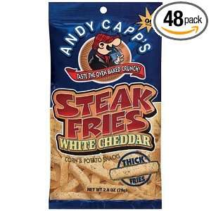 Andy Capp Steak Fries, White Cheddar, 1.5 Ounce Bags (Pack of 48 