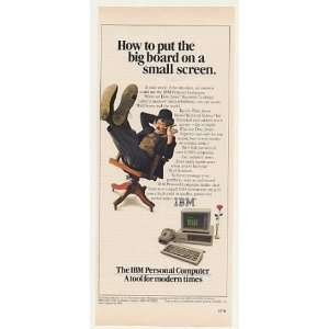  1982 IBM PC Computer Dow Jones Reporter Charlie Chaplin 
