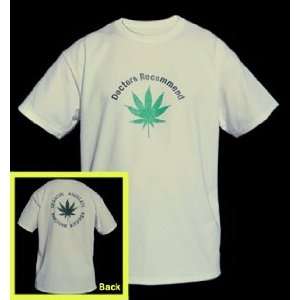 Doctors Recommend Medical Marijuana Small Cream T shirt Two Sided Pro 