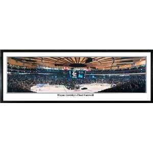 New York Rangers   Gretzkys Final Game   Madison Square Garden 13.5 x 