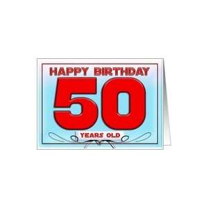  happy birthday   50 years old Card: Toys & Games