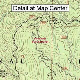 USGS Topographic Quadrangle Map   Somes Bar, California (Folded 