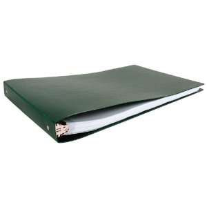  11x17 1 Round Ring Green Poly Binder: Office Products