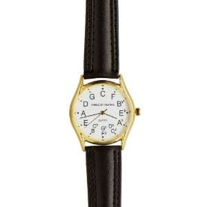  Mens Circle of Fourths Watch/Gold: Musical Instruments