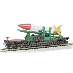  Bachmann Trains Center depressed Flat Car with Missle 