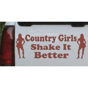 Brown 30in X 10.9in    Country Girls Shake It Better Country Car 