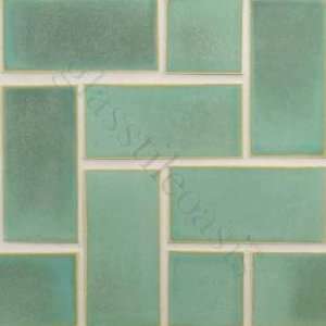   Green Tapestry Handmade Tile Glossy Ceramic   16602