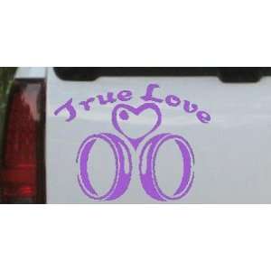 True Love Wedding Rings Heart Car Window Wall Laptop Decal Sticker 