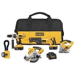 DC5PAKA   Dewalt DC5PAKA 18V 5 Tool Combo Hammerdrill/Recip/Circ/Jig 