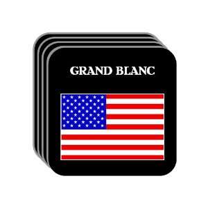 US Flag   Grand Blanc, Michigan (MI) Set of 4 Mini Mousepad Coasters