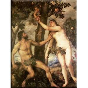  The Fall of Man 12x16 Streched Canvas Art by Titian: Home 