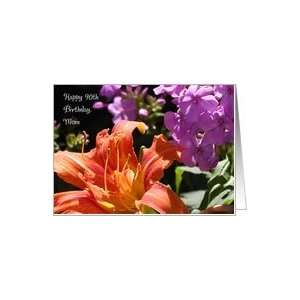  Birthdays / Mom, 90th, flowers Card Health & Personal 