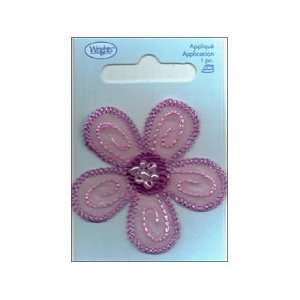  Wrights Appliques Iron On Lavender Daisy with Bead Health 