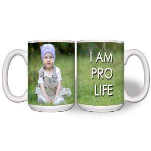  15oz Pro Life Ceramic Coffee Mug I Am Pro Life 1: Kitchen 