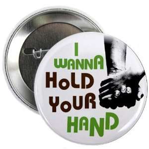   HAND Beatles Music Fan 2.25 inch Pinback Button Badge 