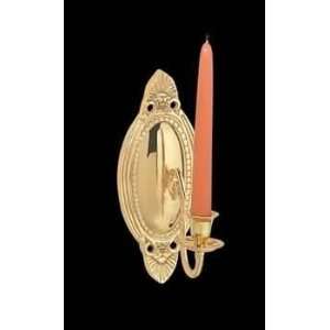  Wall Lamps Bright Brass, Traditional Single Candle Wall 