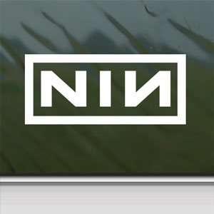  NINE INCH NAILS White Sticker NIN ROCK BAND Laptop Vinyl 