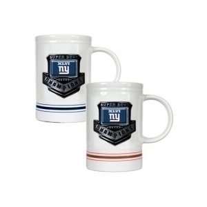 New York Giants ~ Super Bowl 46 Champions ~ 2pc VARSITY Ceramic Mug 