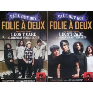  Fall Out Boy   Folie A Deux Two Sided Poster   Pete Wentz 