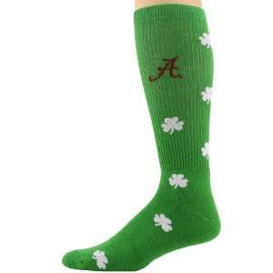  Alabama Crimson Tide Kelly Green Shamrock Tall Socks 