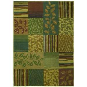   Leaves Light Multi 32110 5 5 X 7 8 Area Rug: Home & Kitchen