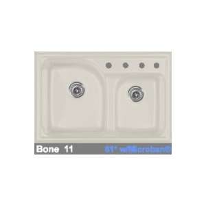   Advantage 3.2 Double Bowl Kitchen Sink with Three Faucet Holes 24 3 61