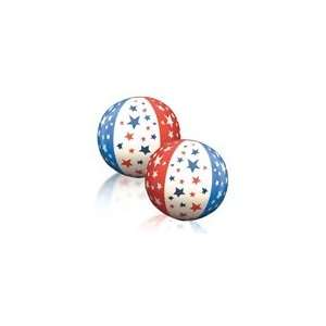    16 Patriotic Stars Inflatable Beach Ball: Health & Personal Care