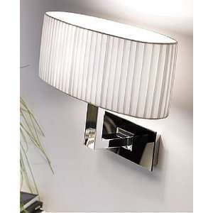 Mei Oval 2 wall lamp   Nickel Dark Leather, 220   240V (for use in 