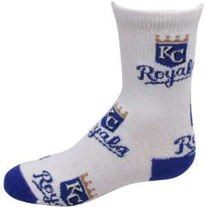   City Royals Preschool Allover Crew Socks   White: Sports & Outdoors