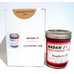 Madam Js Sticky Fingers All Natural, Raspberry Jam 10 Oz.:  