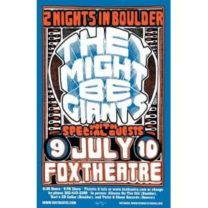  They Might Be Giants Boulder Original Concert Poster