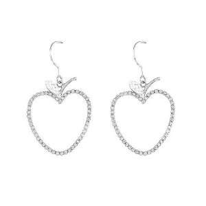   Quality Enchanting Apple Earrings with Silver Swarovski Crystal (3379