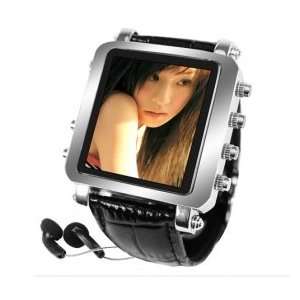   Mens Metallic Watch MP4 / MP3 Player  1.5inch OLED Screen (CAVS010