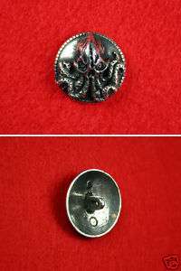 Pair of Pewter CTHULHU Buttons, Lovecraft   BRAND NEW  