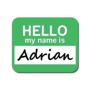  Adrian Hello My Name Is Mousepad Mouse Pad