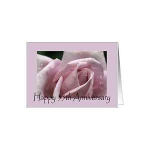  35th Anniversary, Pale Pink Rose Card Health & Personal 